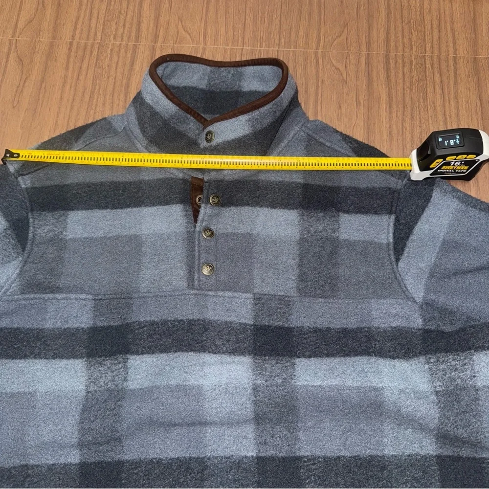 John Wayne Men’s Sz 2XL Timeless Classic Fleece Pullover Plaid Jacket Thick Warm